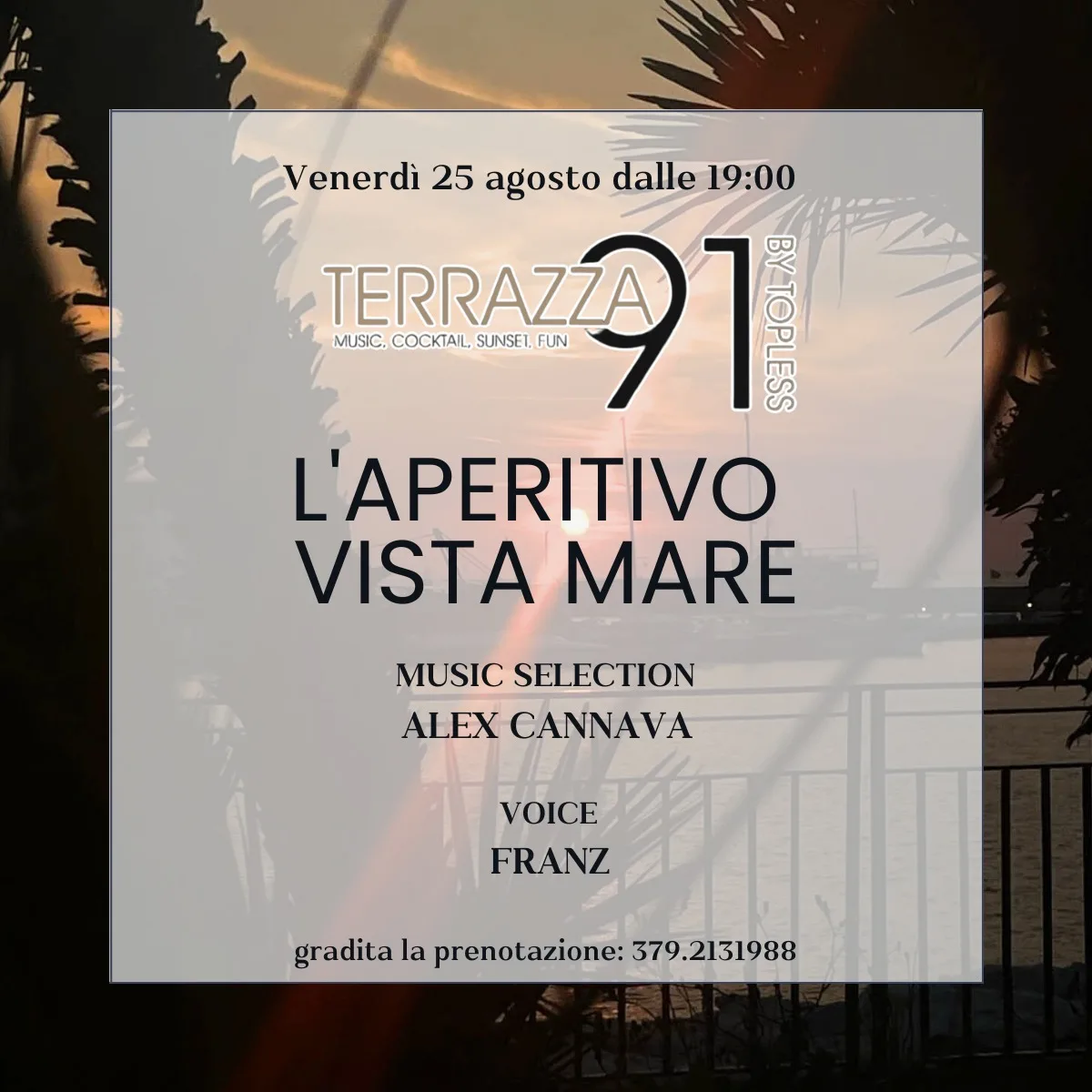 L'aperitivo vista mare!